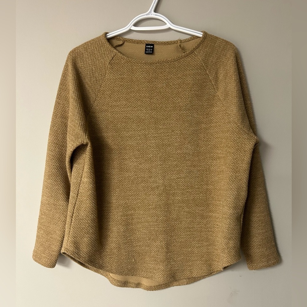 Shein‎ Tan Long Sleeve Shirt